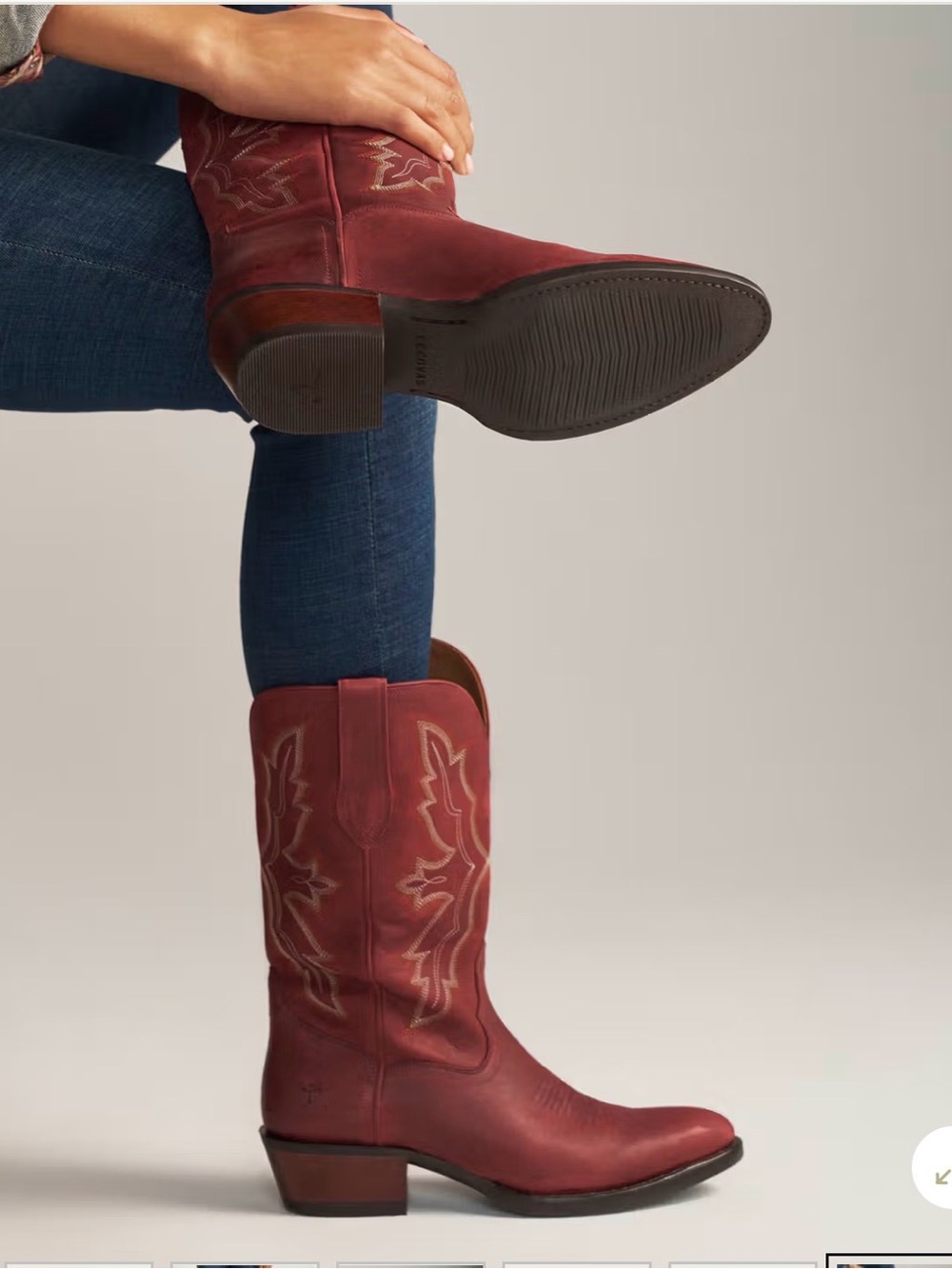 TECOVAS LIKE NEW Red Western Cowboy Boots - Picture 6 of 7